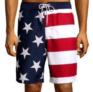 【既決USA】St. John's Bay@完売サーフショート【USA Flag Swim Trunks 星条旗】@S