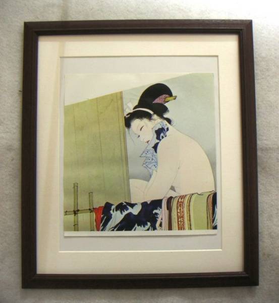 ◆Iwata Sentaro Illustration 2 offset reproduction, wooden frame, immediate purchase◆, Painting, Japanese painting, person, Bodhisattva