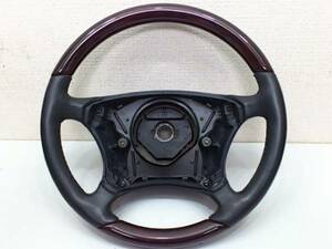  beautiful goods # wood / original leather (napa leather ) original steering gear #W220.W215.⑪