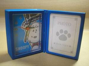 ●レトロスヌーピー●BOOK CLOCK！写真立て付 ＃SNOOPY PEANUTS　＃レトロ　置時計