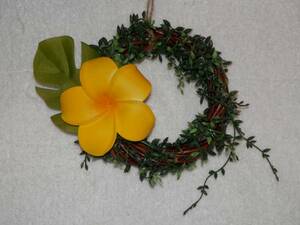 Art hand Auction Handmade plumeria wreath (12cm)①, Handmade items, interior, miscellaneous goods, others