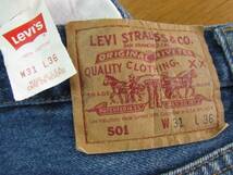 リーバイス Levi's 501 バレンシア USA製 W31 ◎股下77cm 総丈101cm◎_画像3