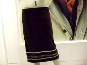 【ROSEBUD/ローズバッド】チロルテープニットタイトスカート BROWN ONE 新品ストック
