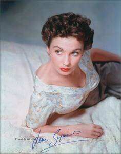 ジーン・シモンズ Jean Simmons サイン フォト　他、大きなサイズの写真1枚付き