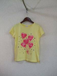 Milk Yellow Heart Print T -For (используется) 61015