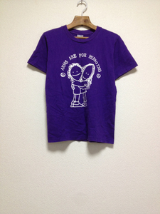 [即決古着]BEST OF T-SHIRT/Tシャツ/半袖/プリント/紫×白/パープル×ホワイト/M