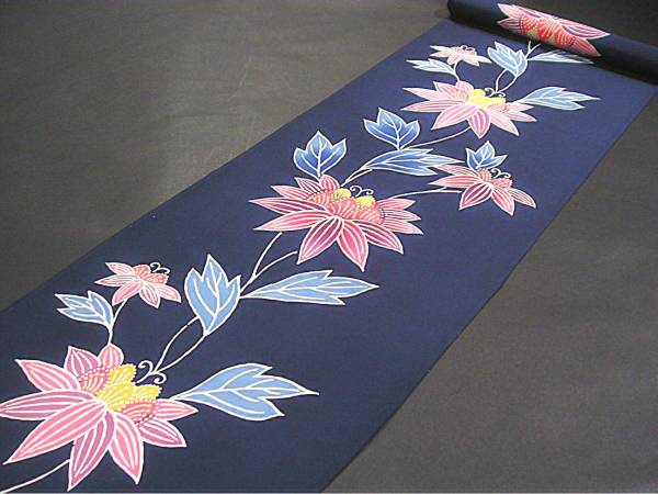 अप्रतिष्ठित, शुद्ध रेशम, हाथ से पेंट किया हुआ युज़ेन शियोसे 9-इंच नागोया ओबी, बैंड, नागोया ओबी, अनूठे