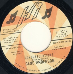 * 70's Southern Soul 45 * Gene Anderson *