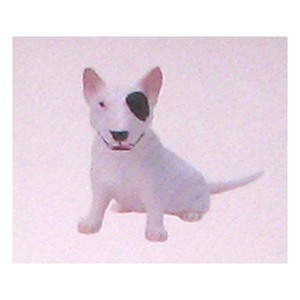  full ta& Kaiyodo chocolate egg pet animal collection 2 056: bull terrier ( white ) dog cat Shokugan extra figure 