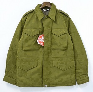 A BATHING APE エイプ GORE-TEX M-43 ゴアテックス ダウンジャケット S 迷彩 ジャガードカモフラージュ JACQUARD CAMOUFLAGE DOWN JACKET