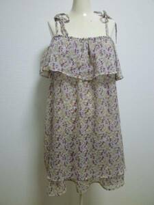 osmosis/ Osmosis * gray purple series small floral print .. One-piece 52