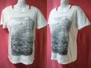 ＵＳＥＤ Tlmely Waming Ｔシャツ サイズＭ 白色