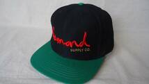 Diamond Supply Co. OG Script Snapback 黒/緑 CAP %off スナップバック キャップ 2 ダイアモンド スケートボード 帽子 SB_画像1