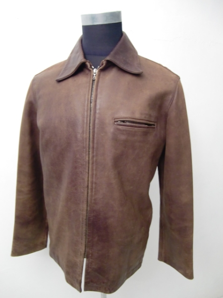 80s - vintage フランス製　レザージャケット　革ジャン　オイルド　茶 80s - vintage フランス製レザージャケット革ジャンオイルド茶