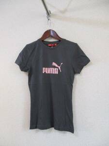 PUMAカーキグレープリントTシャツ（USED）80515②