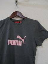 PUMAカーキグレープリントTシャツ（USED）80515②_画像2