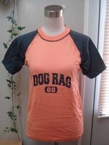 未使用☆DOG RAG☆ラグラン半袖TシャツM*定価8,900円