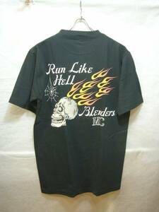 東洋　昔のCheswick　Indianmotorcycle　Tee 2　Bk M　Jp製丸胴