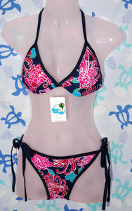 * new goods swimsuit * Nankoku resort design * floral print bikini * lady's free size *T15