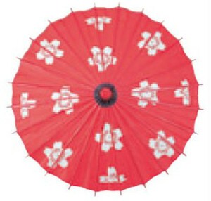 ●【送料無料】新品・装飾用・子供傘・桜赤・長さ60cm×直径51cm●