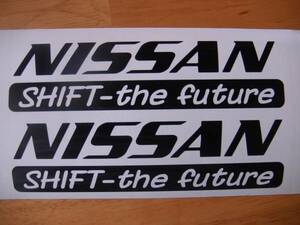 『NISSAN SHIFT-the future』 パロディステッカー 送料込 2枚組