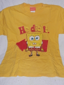 ☆SpongeBob ・スポンジボブ・SサイズTシャツ（中古品）☆