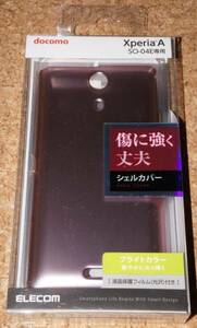 ★新品★ELECOM Xperia A SO-04E シェルカバー ブライト ピンク