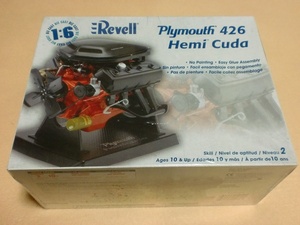 アメリカ レベル 1/6 クライスラー プリムス プリマス 426 ヘミクーダ エンジン　Plymouth 426 Hemi cudo revell