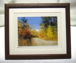 Art hand Auction ◆Joji Hattori Omine Plateau en reproduction offset d'automne, cadre en bois inclus, achat immédiat◆, Peinture, Peinture à l'huile, Nature, Peinture de paysage