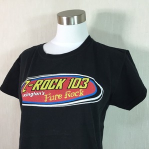 B673▼anvil◆黒Z-ROCK 103半袖Tーシャツ綿100%◆US古着Mの画像2