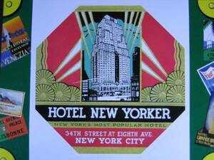 ▽▼52902▼▽＜LE*トラベルステッカー＞GRAND HOTELS*HOTEL NEW YORKER