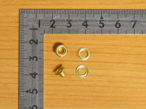 ハトメ#200 真鍮キリンス 内径4.0mm 200個セットゴールド 金具屋