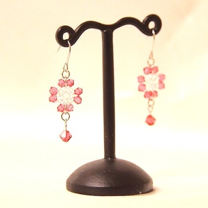 ◆櫻◆ビーズピアス♪octagon pierce♪ver.11:ピアス,ビーズアクセサリー耳元のお洒落に♪