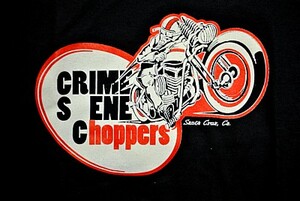 CRIME SCENE CHOPPERS L size Biker Climb scene chopper z chopper custom bike custom 