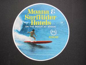  hotel label # sierra ton *mo hole * Surf rider # Hawaii 