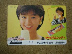 t8-100・グリコ　オムレッティ　酒井法子　フリーオレンジカード