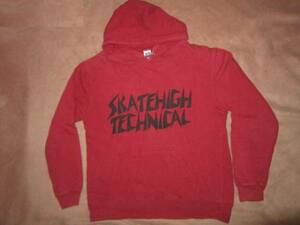 レア SKATE HIGH TECHNICAL SK8 デカロゴ スウェット パーカー L スケボー スケート