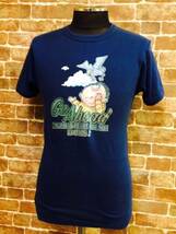 ★実寸S！1970's1980'sヴィンテージラメ付きキャラクター&メッセージプリントTシャツ.Vintage.古着.アメカジ.70年代サーフヒッピースタイル_画像2