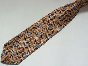  unused goods Italy made Valentino VALENTINO necktie (. chapter pattern yellow gold color series wide width 