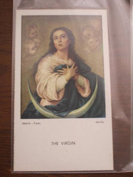 Painting by Murillo: Virgin Mary, Christian painting, antique, collection, Printed materials, others