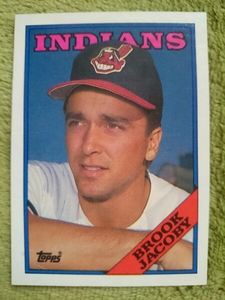 ★来日外国人 ジャコビー 中日 ドラゴンズ BROOK JACOBY TOPPS 1988 MLB 555 CLEVELAND INDIANS クリーブランド インディアンズ