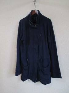 GAP navy blue long sleeve Zip reverse side nappy sweatshirt cloth coat (USED)41016