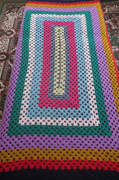 Couverture de grand-mère tricotée à la main, couverture de lit en tricot, housse de canapé, tricot, Produit fini, autres