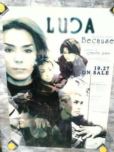 g4【ポスター/B-2】LUCA/'99-Because/KAZUKI-SHUJI & JUN/告知用非売品ポスター