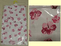 ■新品:85～100cm女児浴衣 ドット柄白地にピンクの花柄 　　　DmY06_画像2