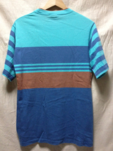 CrossCreek WネックマルチボーダーTシャツ 80's 美品 MADEinUSA_画像2