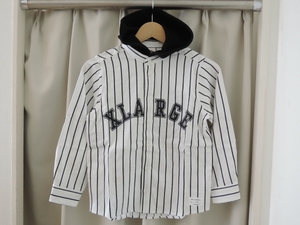 X-LARGE XLarge XLARGE Kids HOODED L/S BASEBALL SHIRT 130 размер новейший включая доставку цена снижена!