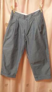  spring summer * car n blur - Denim half edge height pants * W61 monkey L 