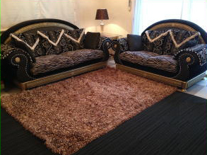  soft shaggy rug 160×230cm/ carpet /..② tea / gold 