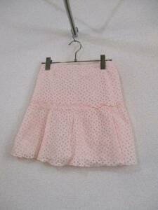 AROSE pink eyelet race A line miniskirt (USED)21316